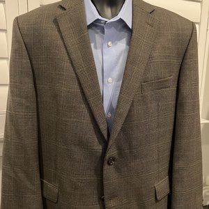 Plaid brown blazer